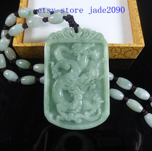 Free Shipping - Chinese Boutique jadeite dragon ,  Excellent Natural gre... - £29.10 GBP