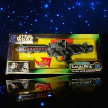 Star Wars The Power Of The Force Electronic Blaster Rifle Light Laser Sound Vtg - $122.21