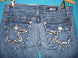 Rock &amp; Republic Stevie Snakeskin Strike Wash Jeans Size 27 Made In USA  - $55.00
