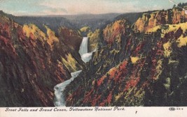 Great Falls Grand Canon Yellowstone National Park Postcard B17 - $2.99