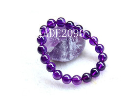 Free Shipping - 10mm Natural Amethyst  Prayer Beads charm beaded rosary bracelet - £20.74 GBP
