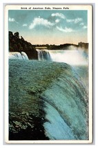 Brink of American Falls Niagara Falls New York NY UNP Unused WB Postcard... - $2.92