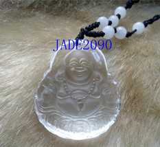 Free Shipping -  Natural Crystal Laughing buddha charm white buddha prayer yoga  - £36.96 GBP