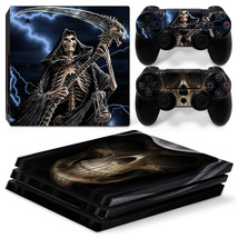 For PS4 PRO Console &amp; 2 Controllers Grim Reaper Vinyl Skin Decal  - $13.97