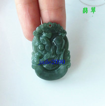 Free Shipping - green jadeite jade pig , Elegant Natural green pig jadeite jade  - £15.97 GBP
