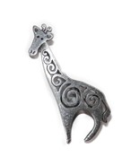 Lia Sophia Silvertone Giraffe Brooch 2&quot; Pin Openwork African Animals Zoo - $165.92 MXN