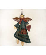 Wooden Country Angel with Metal Accents - £10.35 GBP