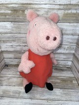 Fiesta Peppa Pig Plush Pink in Red Dress 19&quot; Large Stuffed Animal Toy  - £9.74 GBP