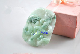 Free Shipping - jadeite jade Snake , Elegant Natural green Snake jadeite jade ch - £20.77 GBP