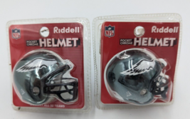 Philadelphia EAGLES Riddell Pocket Chrome Mini Helmet NFL Football Lot Of 2 - $22.91