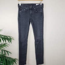 Rag &amp; Bone | Distressed Faded Black Skinny Jeans, size 25 - $67.73