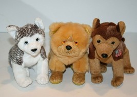 Ty Beanie Babies Dogs Mukluk Zodiac Dog Courage Plush Stuffed Soft Toy Lot Of 3 - £12.93 GBP