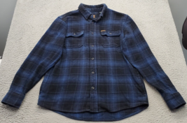 Orvis Shacket Mens Medium Multi Plaid Flannel Chest Pockets Collared Button Down - $25.86