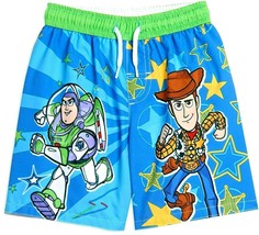 Toy Story Buzz Lightyear Woody UPF50+ Bathing Suit Swim Trunks Boys 4 Or 7 - £13.22 GBP