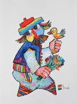 &quot;A Bouquet &amp; A Song #47&quot; by Jovan Obican Signed Original Acrylic on Paper 24x18 - £1,463.39 GBP