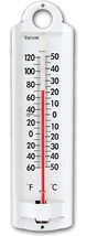 Metal Hanging Wall Thermometer 8 7/8&quot; Indoor Outdoor Aluminum White TAYLOR 5135N - $23.18