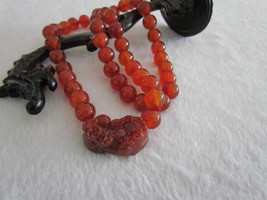 Free Shipping - Natural Red jadeite jade carved Amulet Pi Yao meditation... - £23.97 GBP