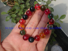 Free Shipping - Natural Colorful Crystal bracelet Prayer Beads charm bea... - £20.78 GBP