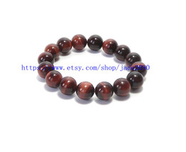 Free Shipping -  rosary beaded bracelet Natural Red tiger eye STONE Pray... - £15.68 GBP
