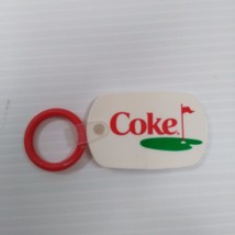 Coca-Cola Golf Green Keychain Rubber NOS Vintage - $2.72