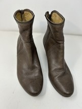Frye Steffi Zip Short Boots Leather 9.5 Womens Brown 3477467 Bootie - $46.52
