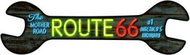 Neon Route 66 Novelty Metal Wrench Sign W-054 - £21.97 GBP