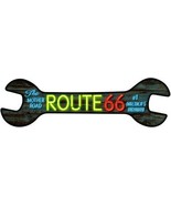 Neon Route 66 Novelty Metal Wrench Sign W-054 - $37.96 CAD
