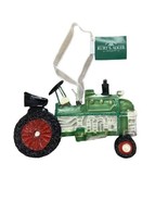 Kurt Adler Shiny Tin Two Sided Green Farm Tractor Christmas Ornament - £7.78 GBP