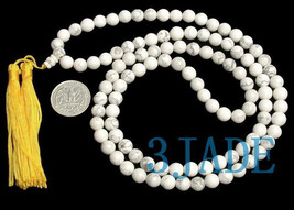 Free shipping - Tibetan Buddhism 108 Natural Howlite Prayer Beads charm Mala nec - £23.97 GBP