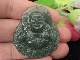 Free Shipping - good luck Amulet Hand carved AAA Grade Natural Ice Green jade Sl - £16.11 GBP