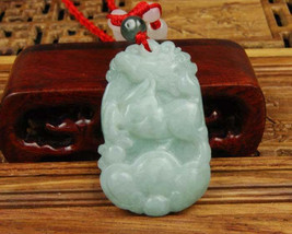 Free Shipping - handmade Amulet Natural green jade Zodiac Horse charm Pendant/ n - £12.67 GBP