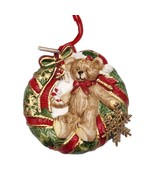 Fitz And Floyd Reagan White House Christmas Teddy Bear Ornament First La... - $746.78 MXN