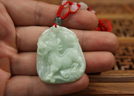 Free Shipping - good luck Amulet Natural  Real jade jadeite carved dragon charm  - £23.88 GBP