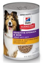 Hill's Science Diet Sensitive Stomach & Skin, Chicken & Vegetable,1 Can Dog Food - $13.45