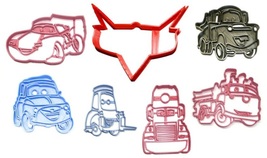 Cars Lightning McQueen Mater Cartoon Set Of 7 Cookie Cutters USA PR1552 - $18.99