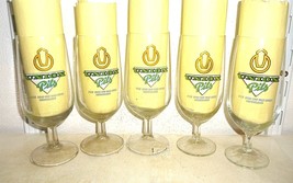 5 VEB Brau Union Hadmersleben Union Pils East German Beer Glasses - £11.88 GBP