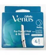 Gillette Venus Facial Razor Blades 4 Refills Dermaplane Face Hair - $12.99