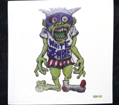 White Zombie - Blue Mask   Vintage 1993 Peel &amp; Stick Sticker  6&quot; X 6&quot; Image Mkt - £3.90 GBP