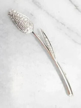 0.50Ct Round Natural Moissanite Leaf Wedding Brooch Pin 14K White Gold Plated - £216.41 GBP