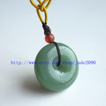 Free Shipping - Real   Green jadeite jade Blessing luck Button charm jad... - $19.99