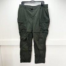 REI Co Op Pants Womens 16 Petite Sahara Convertible Cargo Green Nylon Shorts EUC - £25.27 GBP