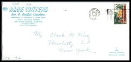 1958 US Cover-Blue Waters Motel, Apts, Daytona Beach, Florida to Hewlett,NY M12  - £2.14 GBP