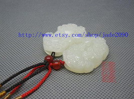 Free Shipping - good luck natural white charm jadeite jade charm &quot;PI YAO... - $19.99
