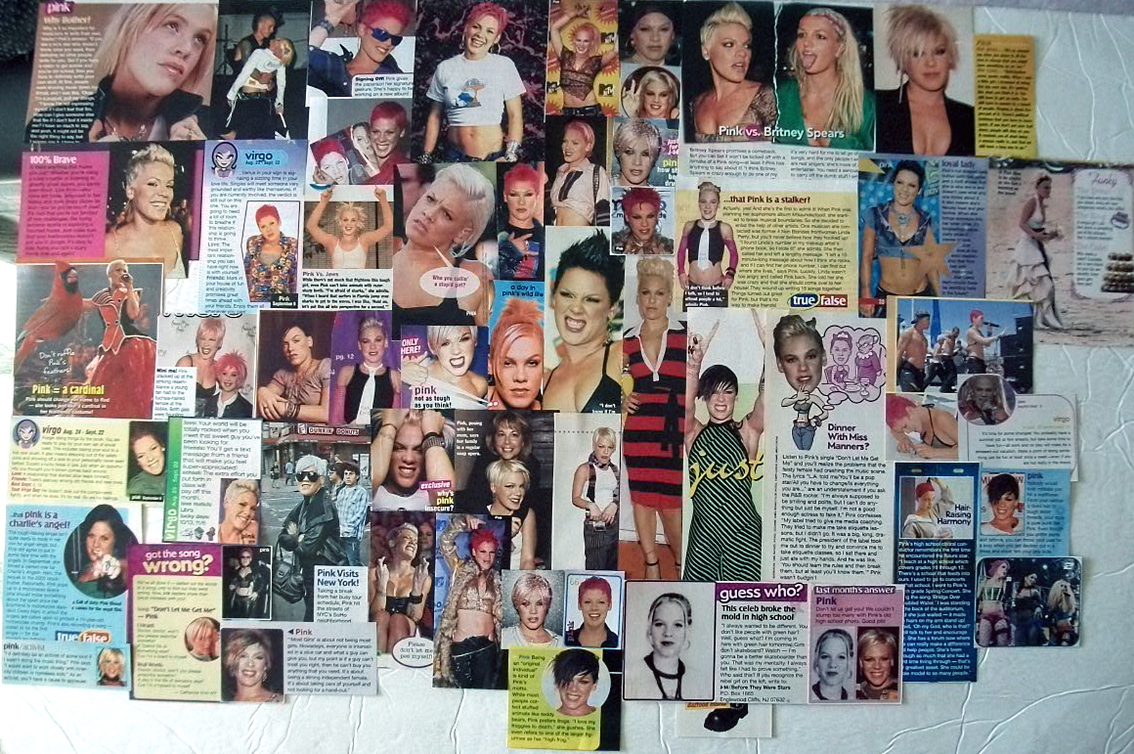 Primary image for P!NK ~ Fifty-Four (54) Color CLIPPINGS, Alecia Moore, Pink from 2000-2012