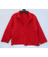 Casual Studio Reversible Red Batik Print Asian Quilted Jacket Size Large... - £22.50 GBP