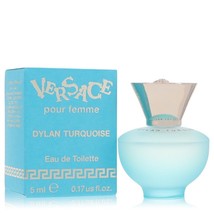Versace Pour Femme Dylan Turquoise by Versace Mini EDT .17 oz for Women - £29.64 GBP
