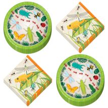 Insect &amp; Bug Party Supplies - Backyard Bug Mix of Paper Dinner Plates, D... - £11.47 GBP+