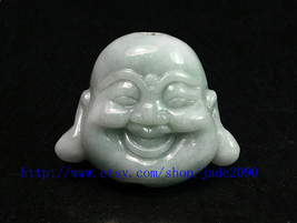 FREE SHIPPING - Natural light green  jade Happy /  happiness /  Compassion buddh - £15.93 GBP