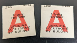 Lot of 2 Vintage Genuine Original Bulova Accutron 2300 PN# 183 Tuning Fork Screw - £11.60 GBP