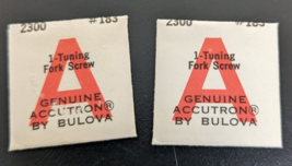 Lot of 2 Vintage Genuine Original Bulova Accutron 2300 PN# 183 Tuning Fork Screw - £11.09 GBP